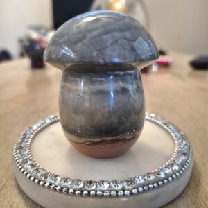 Natural Polychrome Ocean Jasper Crystal Carved Mushroom Tower #1